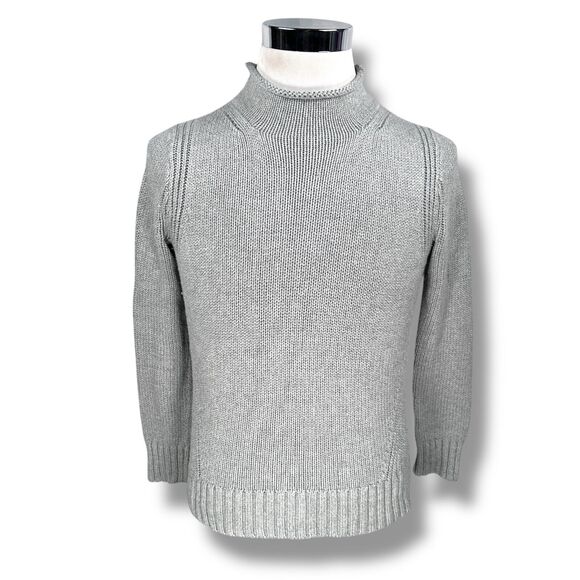 J.Crew Always Oarsman Roll Neck Sweater Women’s Small Gray 100% Cotton Knitted - Picture 1 of 9